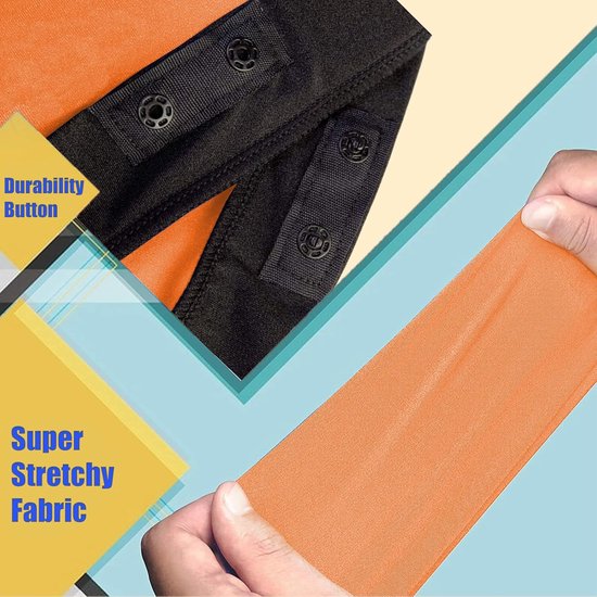 Sensory Body Sock voor kinderen, 119cm x 69cm full-body wrap rekbare body sock om stress te verlichten voor kinderen met autisme, angst (oranje, M/114-137cm) van Merkloos — afbeelding 2