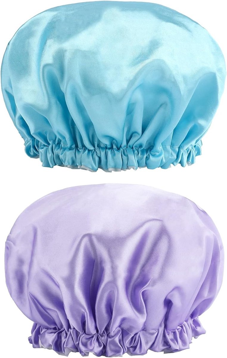 Herbruikbare Douchestoppers voor Vrouwen - 32CM Dubbel Laags Zwemcap Set van 2, Perfect voor Spa en Zwemmen