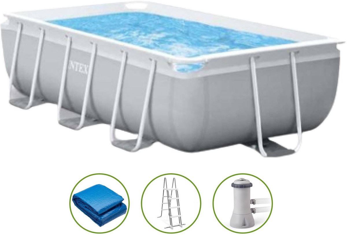 Intex Prism Frame kit piscine avec pompe de filtration - 488 x 244 x 107 cm