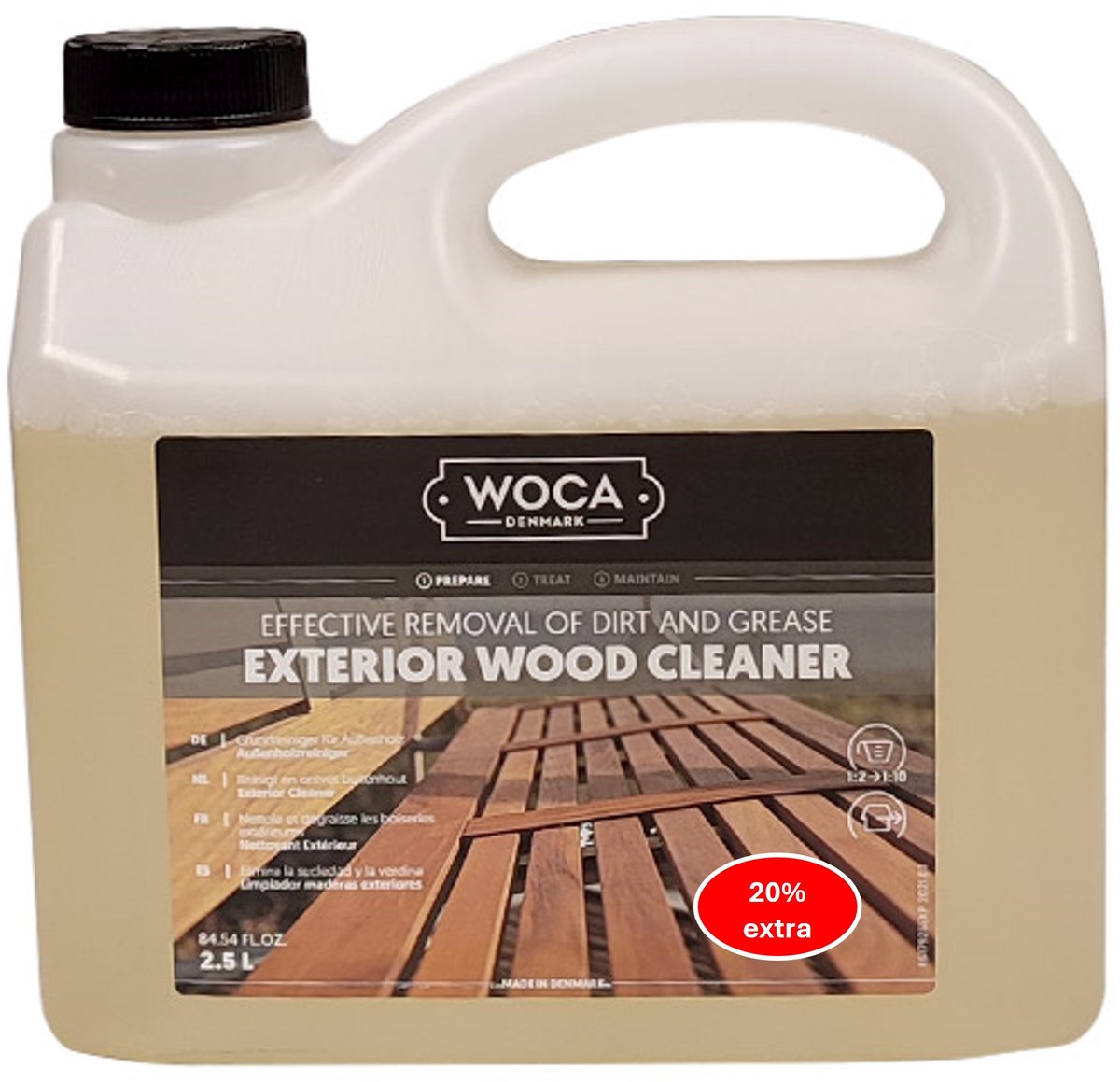 WOCA Exterior Wood Cleaner - 3 liter