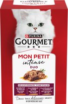 Gourmet Mon Petit Intense - Kattenvoer Natvoer - Rund & Kip - 24 x 50 gr