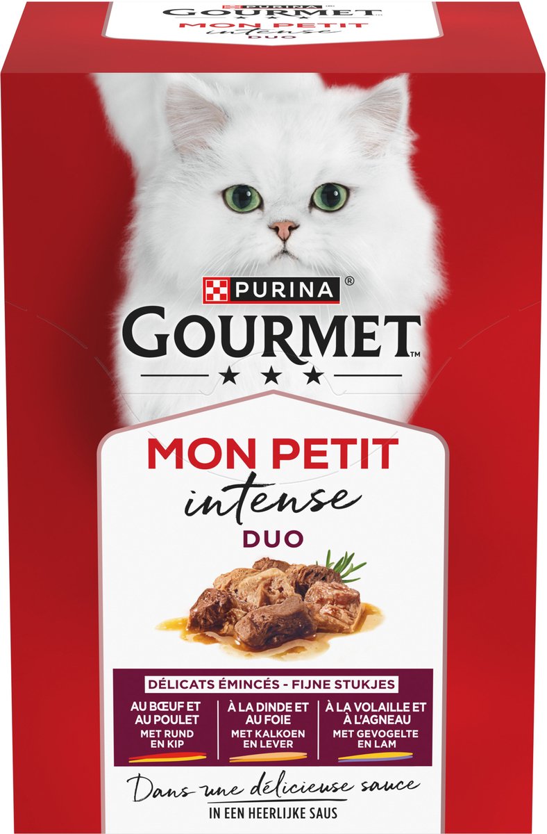 Gourmet Gourmet Mon Petit Intense - Kattenvoer Natvoer - Rund & Kip - 24 x 50 gr