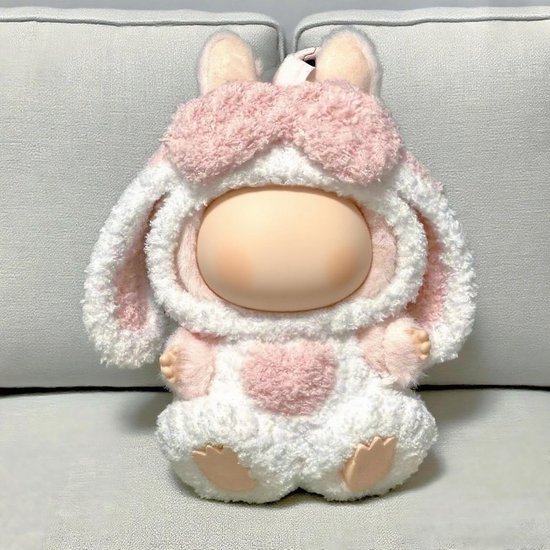 Poppenkleding Set - Poppen Outfit - Poppen Aankleden - Konijnen Thema - 17 cm - Wit — afbeelding 5