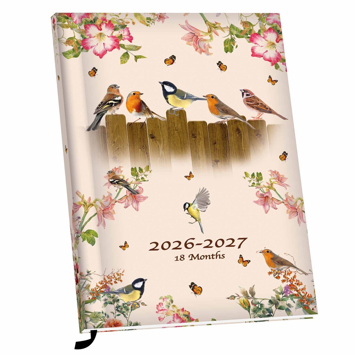 Agenda 2027 – 18-maanden agenda – Garden Birds Agenda 2026-2027 – Weekplanner – Luxe kaft & duurzame afwerking