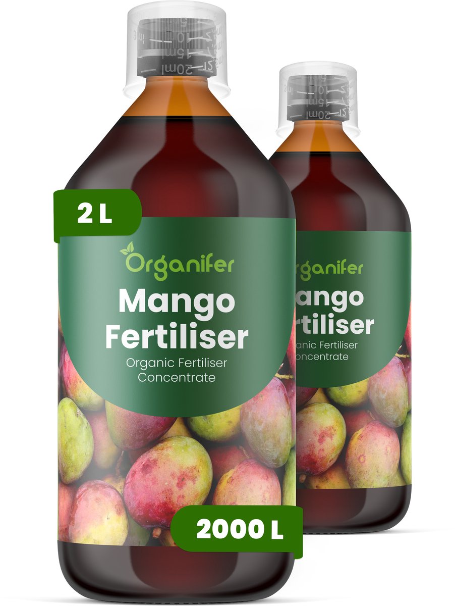 Vloeibare Meststof Voor Mango 2X1 L Voor 2000 L - Npk 2-1-8 - Bevordert Sterke Bladgroei En Structurele Ontwikkeling - Verbetert Bloei - Vruchtzetting En De Zoetheid - Verbetert De Vitaliteit Op De Lange Termijn - Organifer