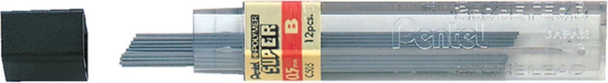 0,5 mm B - Gratis Verzonden - Vulpotlood vulling - Pentel - 12 stuks