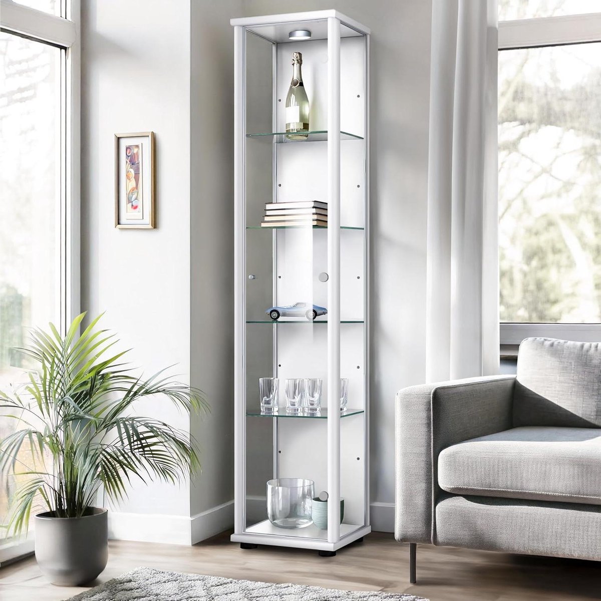 Vitrinekast met Glas - Vitrinekasten Woonkamer - (LxWxH) - show design