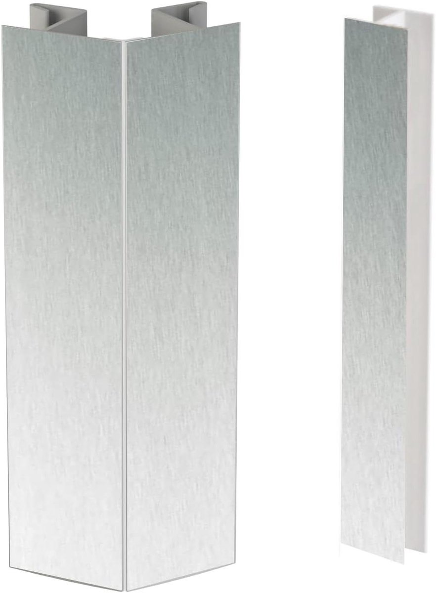 Keukensokkel Scharnier - Hoekverbinding Sokkel - Keukenrenovatie - Variabele Hoek - Hoogte 150 mm - Aluminium