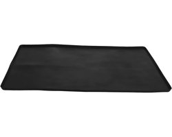 Siliconen Lekbak - Waterdichte Mat - Vloer Beschermen - Opstaande Rand - 60 x 40 cm - Zwart