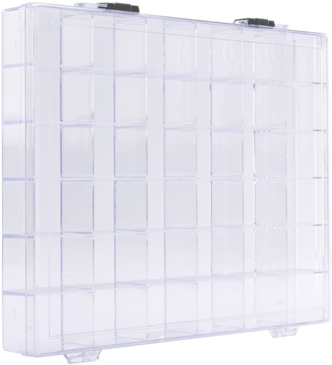 Vaessen Creative Opbergbox – Opbergdoos met Deksel 31 x 3,7 x 23 cm - 33 Vakjes