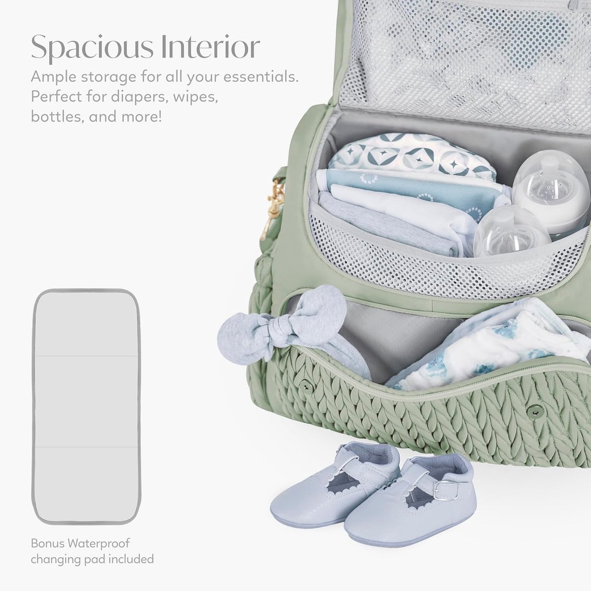 Luiertas Rugzak - Baby tas - Baby verzorging - Converteerbaar ontwerp - 16" B x 75" B x 125" H – foto 2