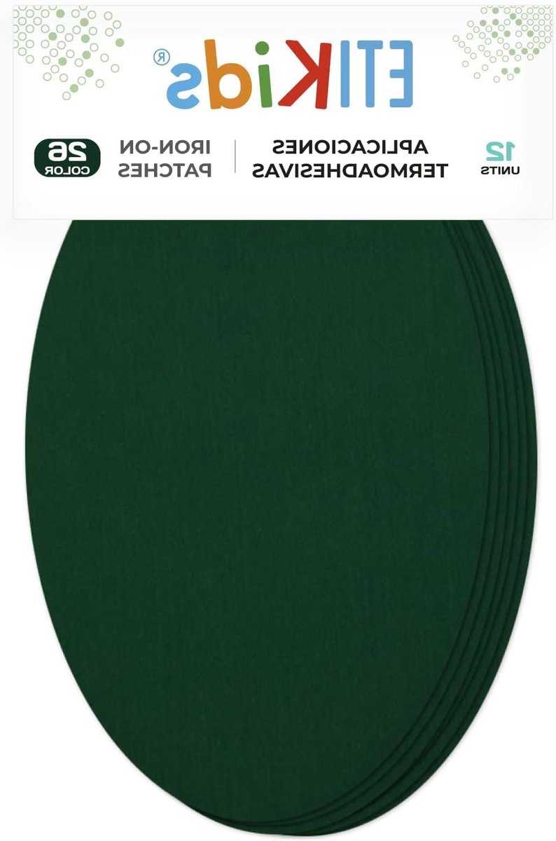 Strijkbare Kniepatches - Elbow Covers Reparatie - Kleding Versterken - Zelfklevend Katoen - 16x10 cm - Bottle Green