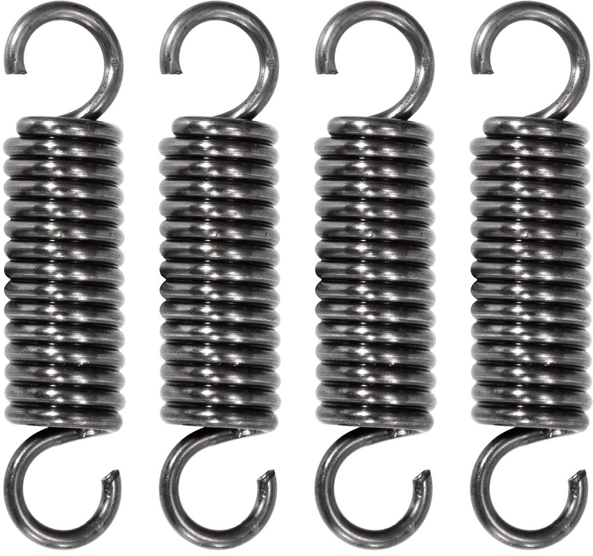 Trekveren met Haken - Spanveren Verlengveren - Onderdelen Reparatie - Dubbele Haak Ontwerp - 50 mm - Zwart