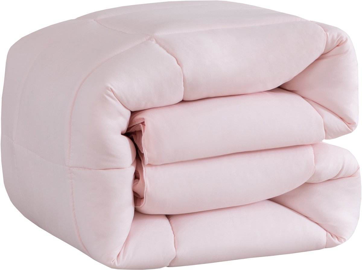 Snoozella ComfyBed 200x200 - Baby Roze - Dekbed zonder overtrek - Wasbaar hoesloos dekbed - 30 nachten proefslapen - All season winterdekbed & zomerdekbed