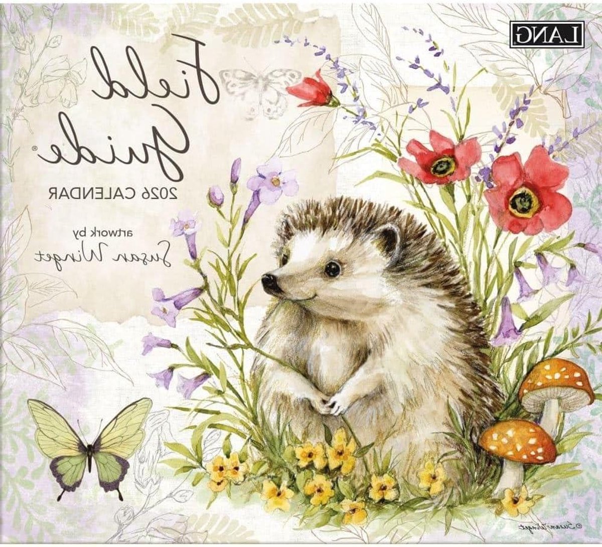 Wandkalender 2026 - Maandplanner - Jaar Overzicht - Natuurkunst Illustraties - 34 x 305 cm - Multicolor