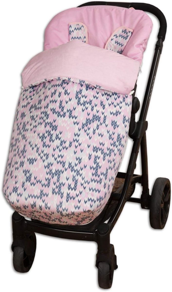 Baby voetenzak - Kinderwagen deken - Warmte en comfort - Unisex design - 100 cm - Roze