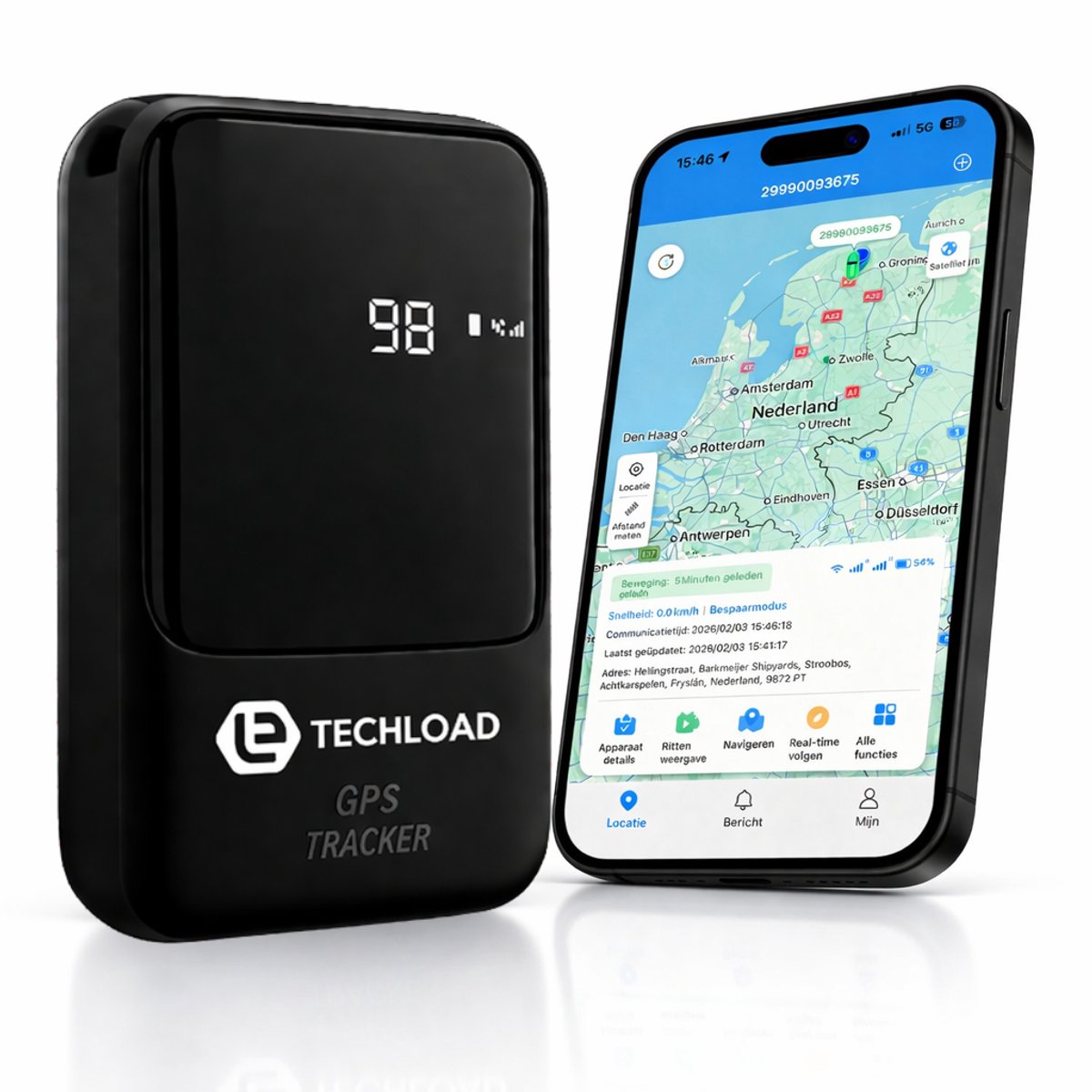 Techload GPS Tracker Auto 4G - Zonder Abonnement - Magneet - SIM voor 10 Jaar