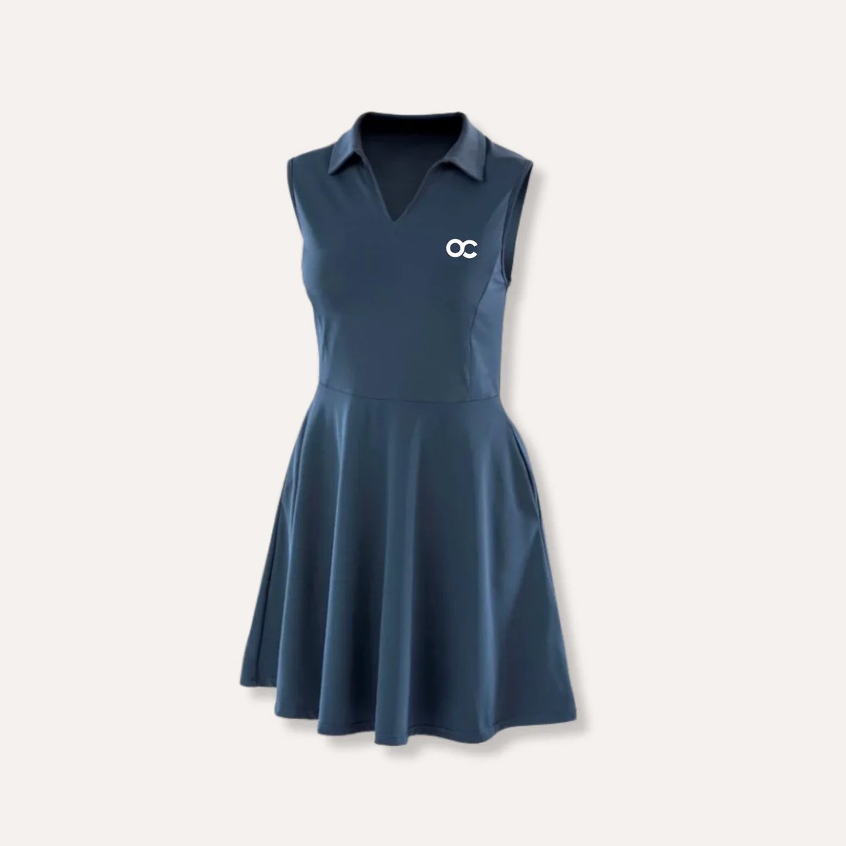 Oncourt Teamwear Dress – Oncourt Teamwear Jurk – Tennisjurk – Padeljurk – Navy – Dames – Vrouwen - Maat L
