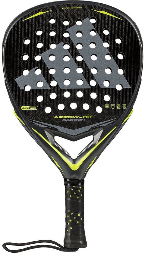 Adidas Arrow Hit Carbon 2026 Padelracket Heren - Antraciet / Zilver | Maat: UNI Adidas Arrow Hit Carbon 2026 Padelracket Heren - Antraciet / Zilver | Maat: UNI