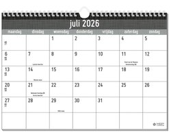 MGPcards - 18 Maanden planner 2027 - Maandplanner - Maand kalender - Nederlandse en Belgische feestdagen - juli 2026 t/m december 2027 - 27 x 24,5 cm