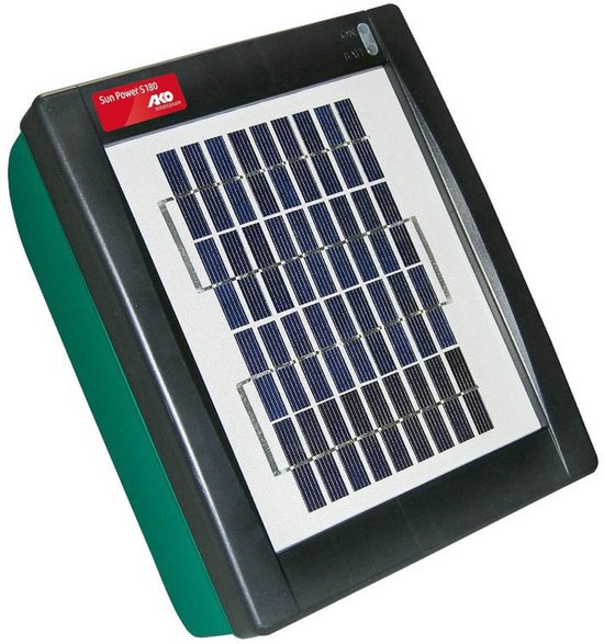 AKO Sun Power S180 schrikdraadapparaat met zonnepaneel