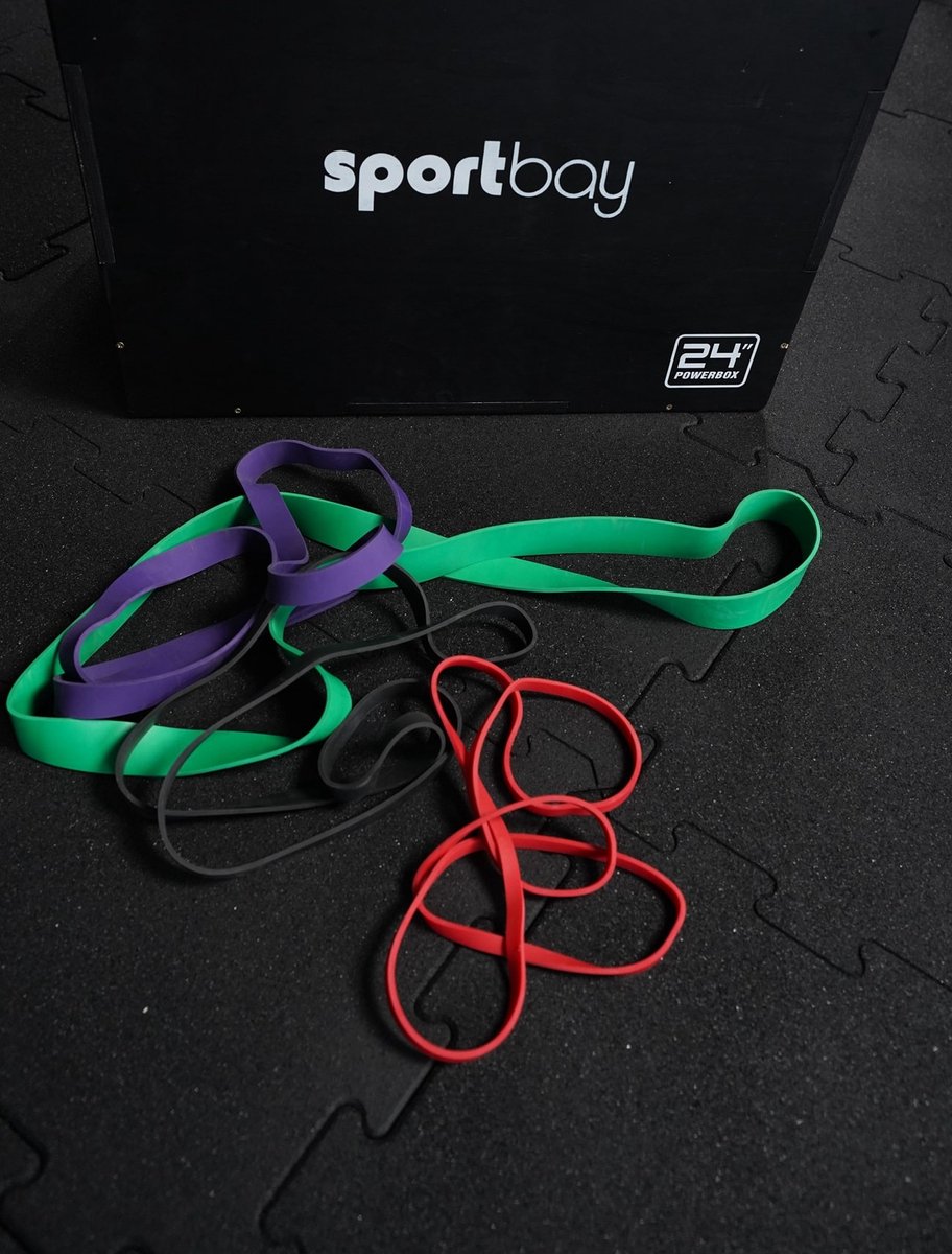Sportbay® Power Bands voordeelset (13, 21, 32 mm) | Fitnessbanden | Fitness Elastieken Set van 3 — cadeau in Sport & Outdoor - foto 4