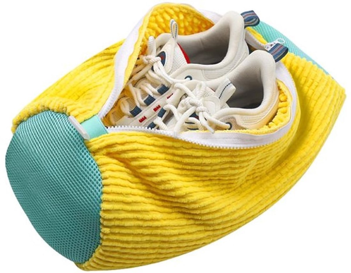 Schoenenzak waszak schoenenzak wasmachine schoenen waszakken met wasmachine-zak sportschoenen geel. Geel. S