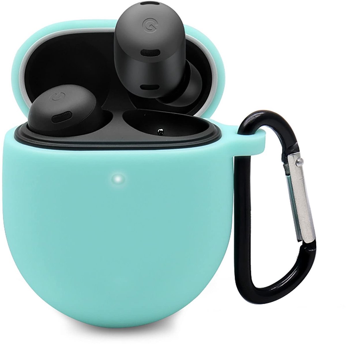 Dailygoods - Beschermhoes - Siliconen Hoes - Ultradun en Schokbestendig - Groen - Krasbestendig - Geschikt voor Google Pixel Buds Pro/Buds Pro 2 - Hoe