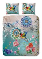 Decoware Dekbedovertrek Whispering Breeze 140x220 cm - Microvezel - Vogels & Bloemen Thema - Met Kussensloop - Eenpersoons