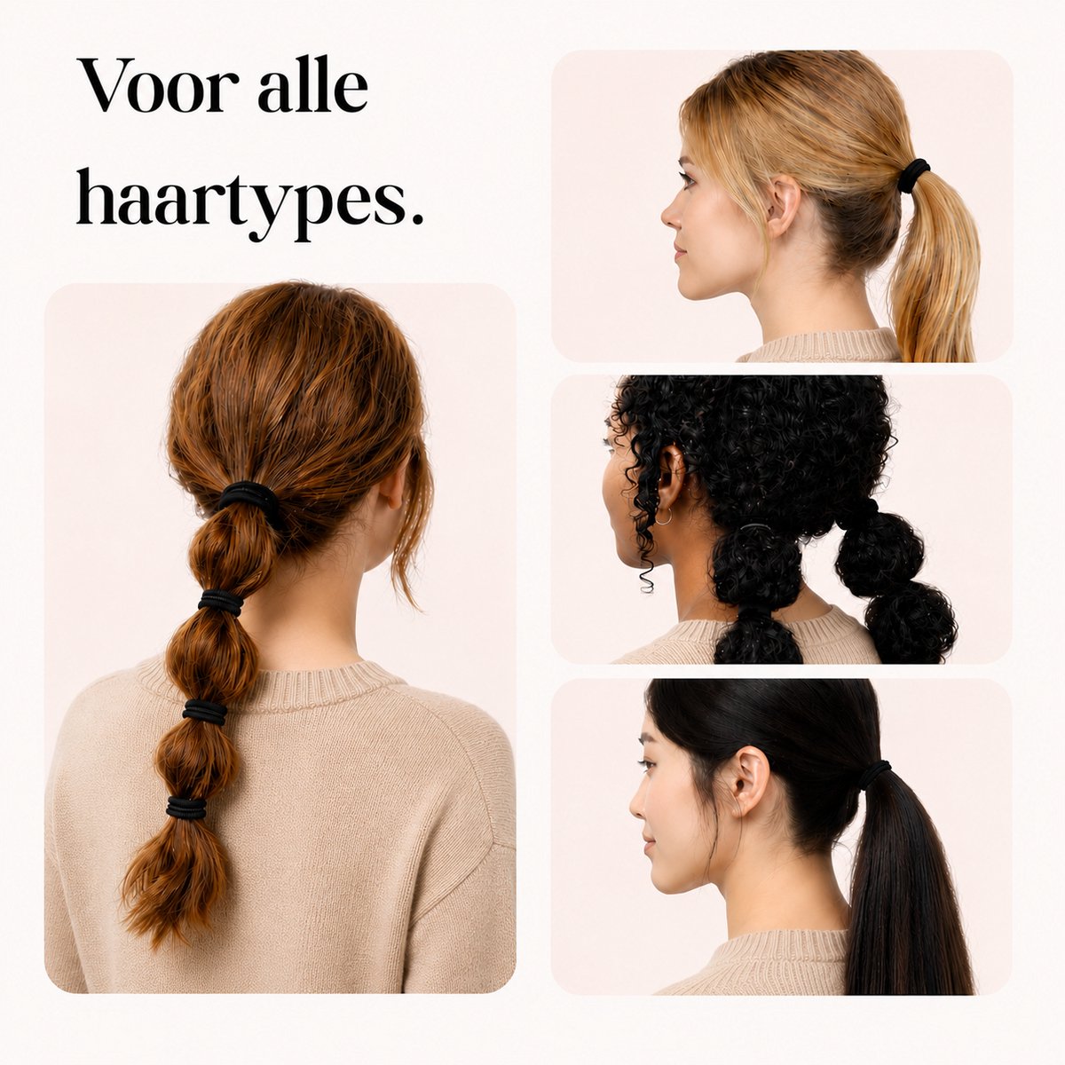 Hydure Haarelastiekjes - Zwart - Haarelastiekjes Meisjes zonder Metaal - 20 Stuks — cadeau in Cadeau-ideeën - foto 3