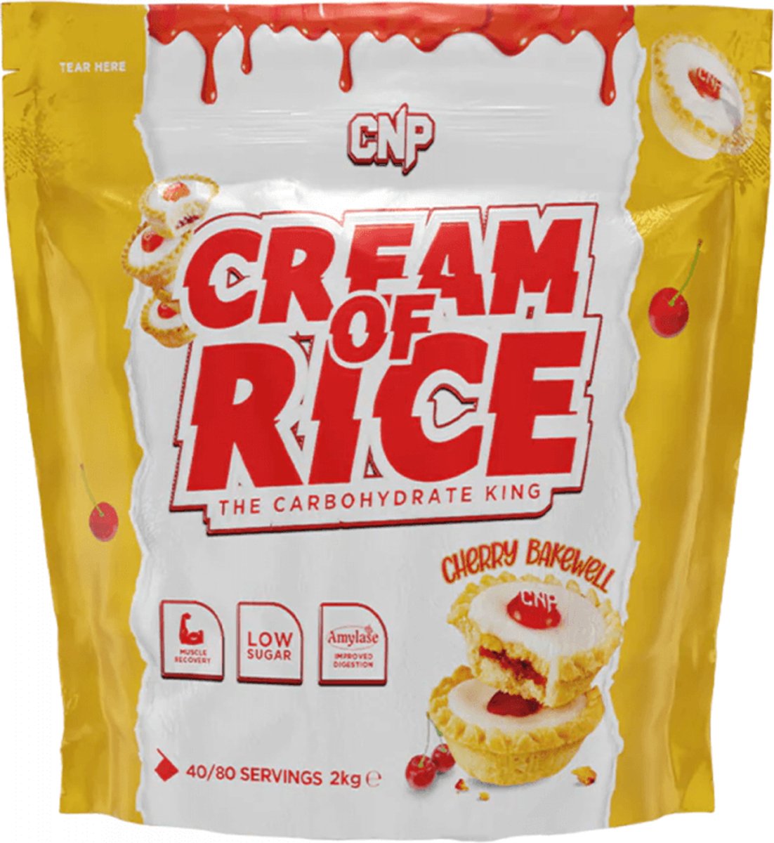 CNP Cream of Rice (2000g) Cherry Bakewell - Functionele voeding - Supervoeding