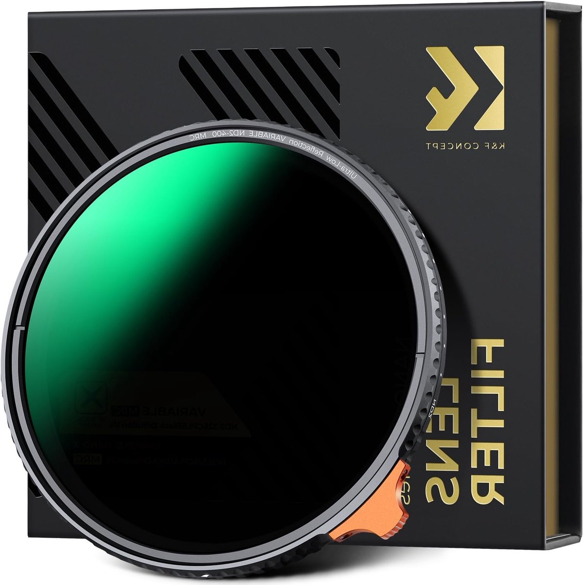 Professioneel 72mm ND2-400 Variabel Neutraal Dichtheidsfilter met Ultra Lage Reflectie en 28 Laags Nano Coating voor Fotografie en Videografie