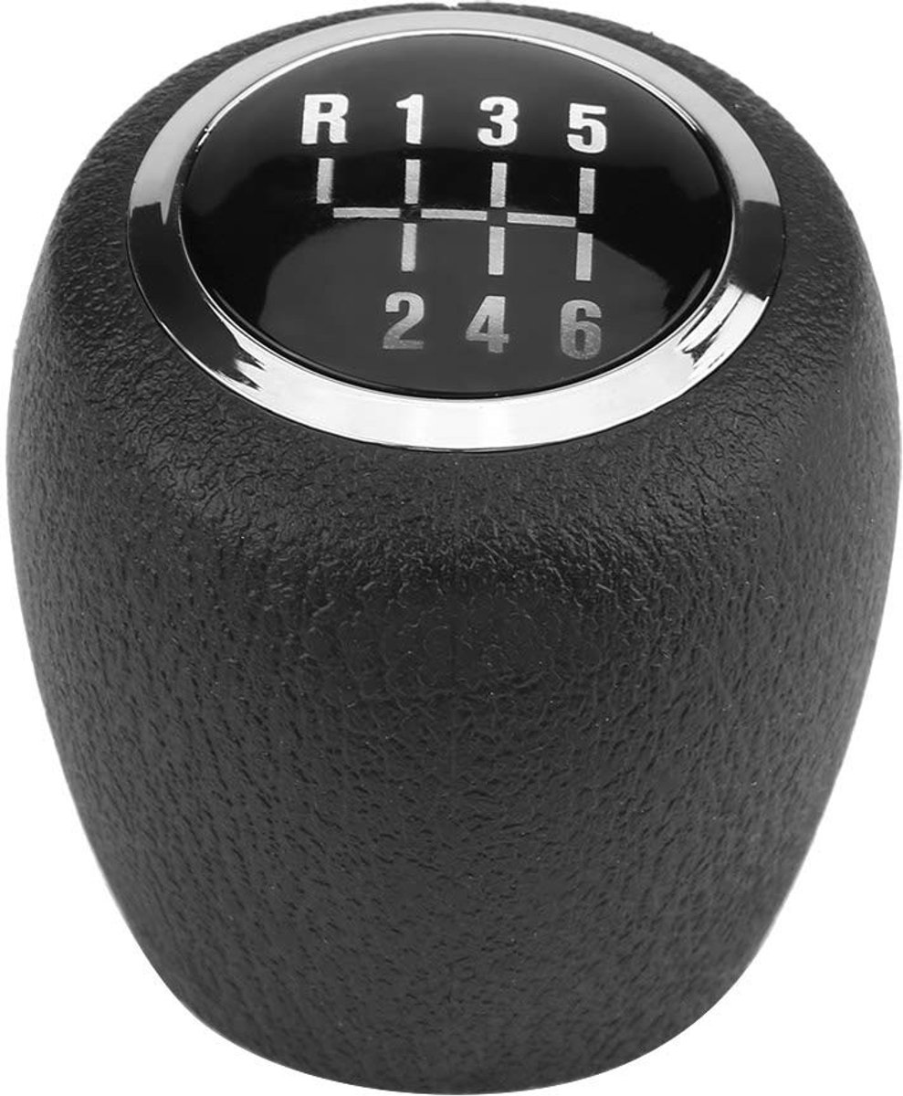 Jhubersproducts Car 6 Speed Gear Lever Knob Head - Versnellingspook - Luxe uitstraling - Zwart - Hoogwaardige materialen - Perfect voor elk voertuig