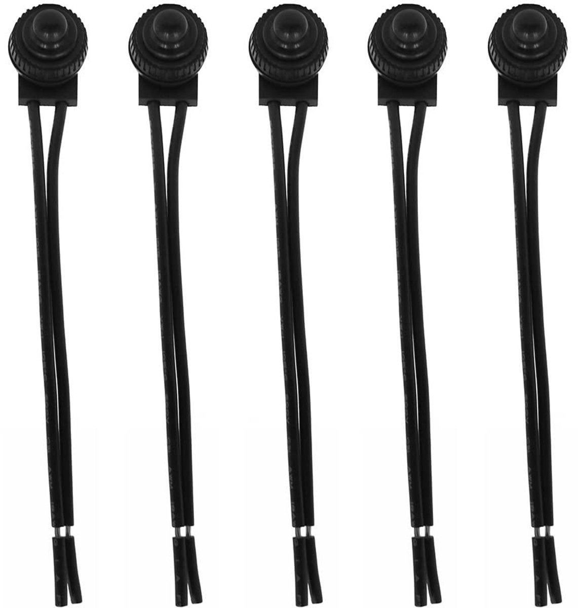 Livia home - Waterdichte Drukknopschakelaar - 12V ON/OFF - Ideaal voor Auto en Motor - 5 Stuks - Betrouwbare Schakelaar voor...