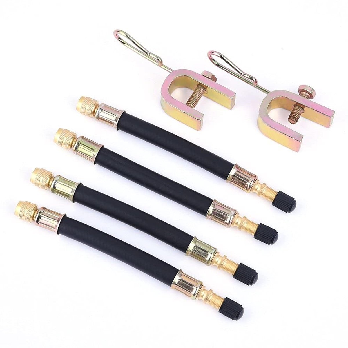Livia home - Bandvoorhanger - Duurzaam en Flexibele Valve Adapter - 140 mm Extensie - Geschikt voor Auto en Fiets - Ideaal voor Noodgevallen