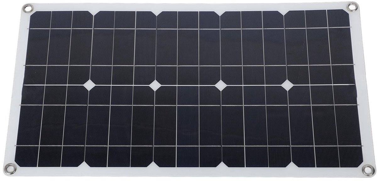 Jhubersproducts - 100 Watt Zonnepaneelkit - Waterdichte Zonnepaneeloplader - Draagbaar Opladen - Geschikt voor Mobiele Apparaten - 12V 24V Controller