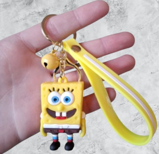 Pradeo - Alternatieve Sleutelhanger Van Spongebob - Spongebob Squarepants - Hard Siliconen - Cadeau Voor Volwassenen en Kinderen - Geschenk Voor Verjaardagen en Feestdagen - Cadeautje Voor Hem & Haar - Key Chain