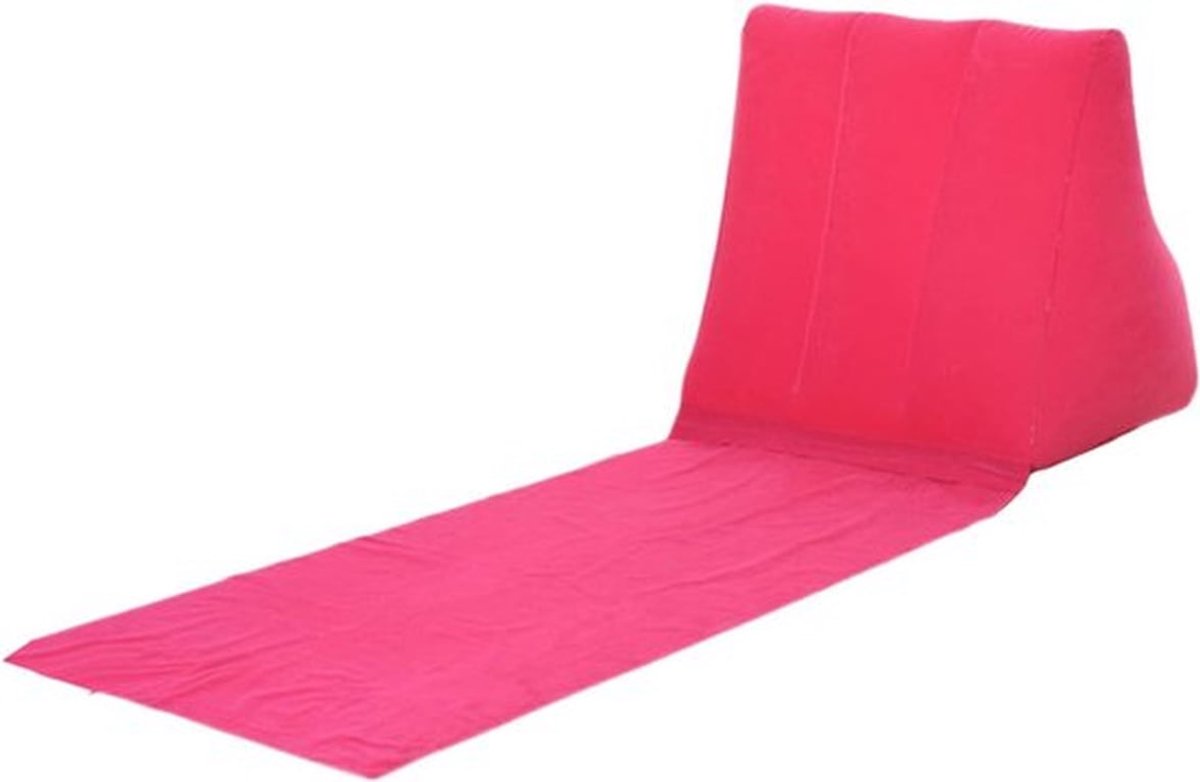 Opvouwbare opblaasbare strandligstoel - Vrije tijd outdoor strand mat met waterdichte rugleuning