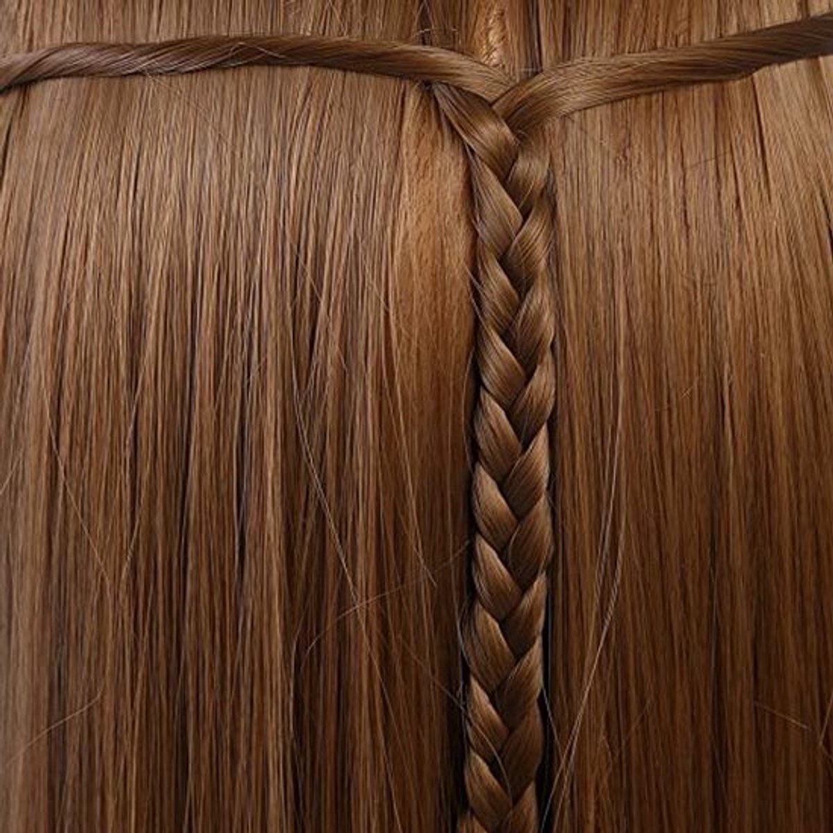 Makeup Mannequin Hoofd - Gouden Bruin - Dikke Haar voor Cosmetologie Studenten
