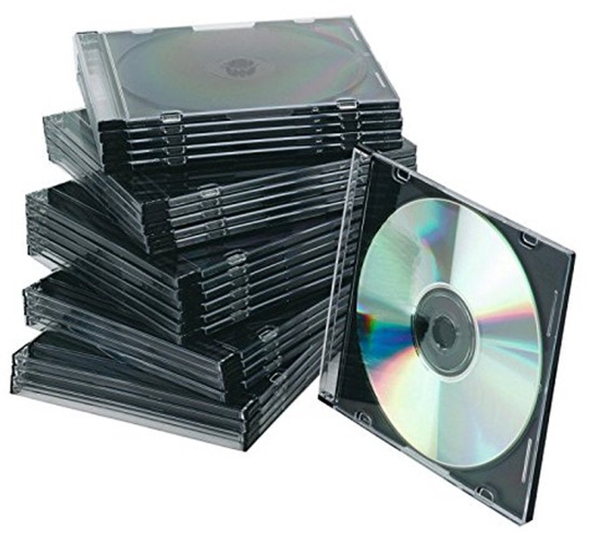 Slim CD Jewel Cases - Zwart - 25 Stuks - Ruimtebesparend en Beschermend