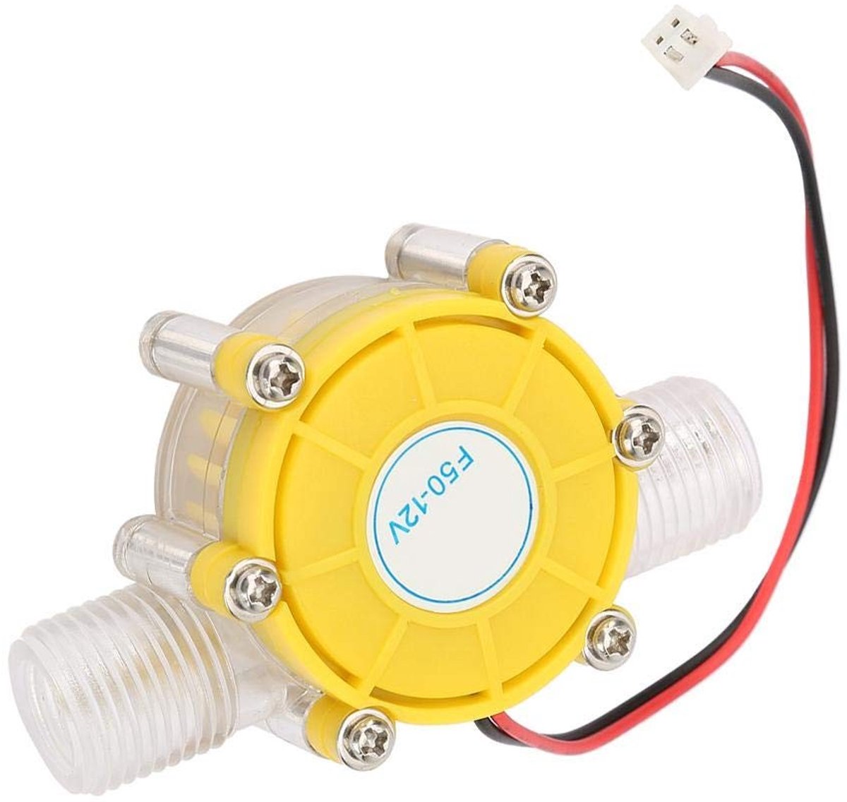 Vlemico - Waterturbinegenerator - Micro-hydro-waterpomp - 12 V - Geel - DC-watergenerator - Efficiënt energieoplossing - Geschikt voor buitengebrui...