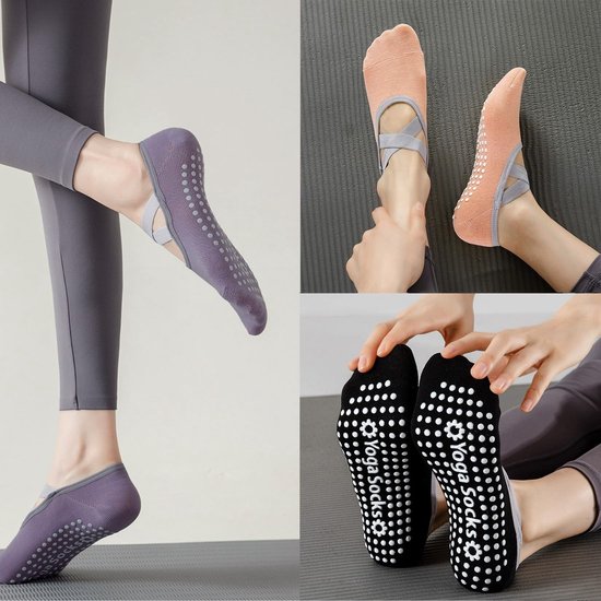 Zeynomax - Yogasokken - Antislip - Perfect voor Yoga en Pilates - Unisex - Gripsokken met Bandjes - Ideaal voor Blote Voeten - Comfortabel en Stijlvol — afbeelding 3