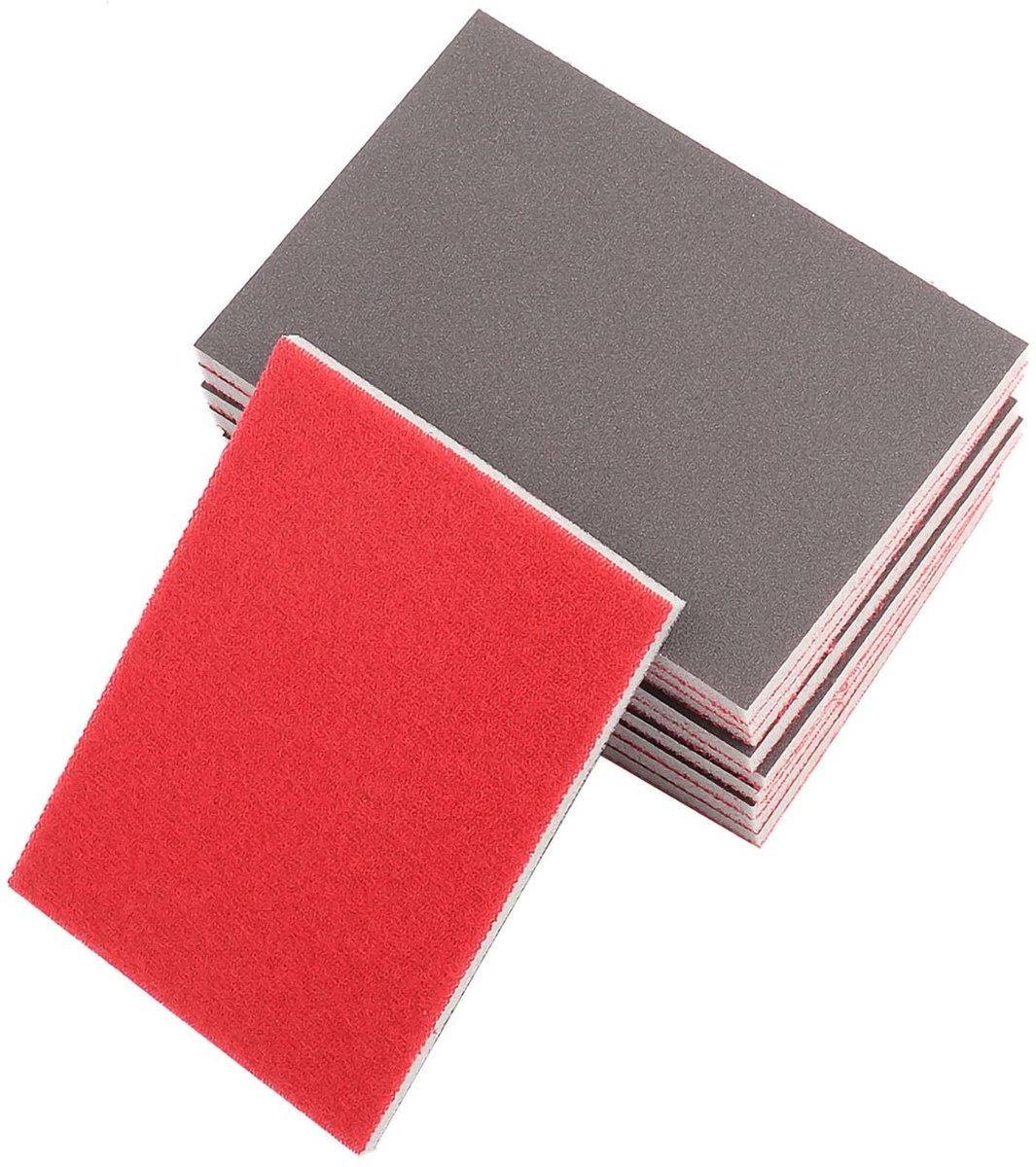 Vlemico - 10pcs vierkante spons schuurpapier - Zelfklevend - Wit - Polijstschuurpapier - Voor hout en auto - 120/180/240 korrel