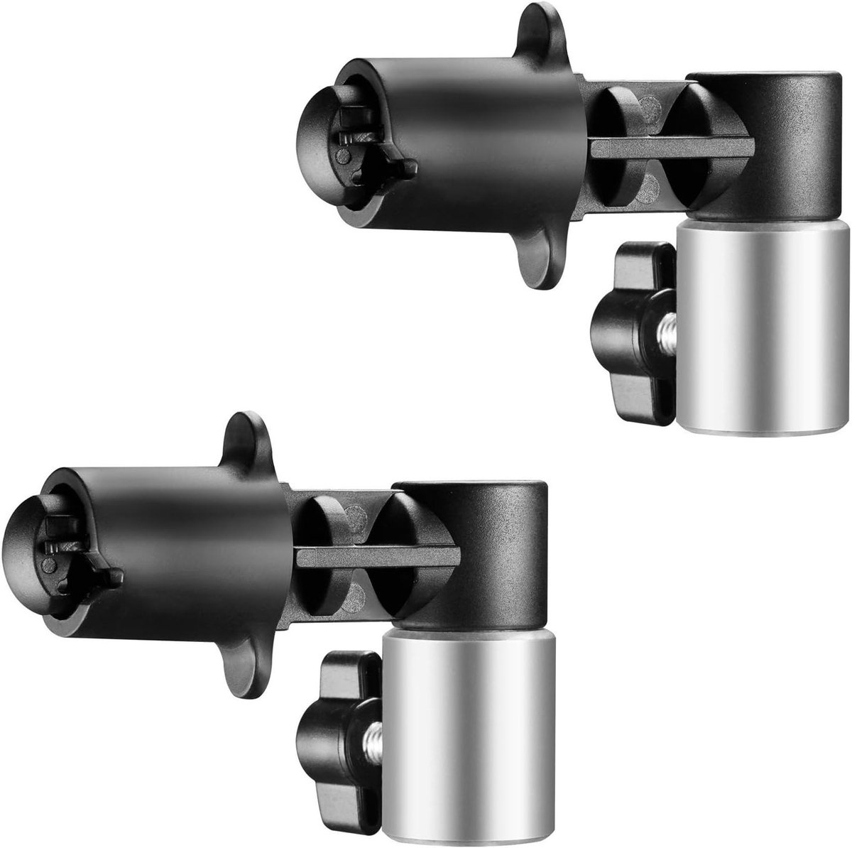 2 Pack Reflector Holder Background Clamp - Stevige Aluminium Fotografie Reflector Bevestigingsklem voor Lichtstatief met 5/8" Stud, Ideaal voor Studio en Buitenfotografie