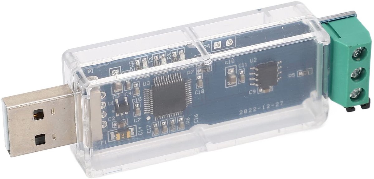 Vlemico - USB naar bus convertermodule - Converteradapter - 3-kleurige LED-statusweergave - 1 m baudrate USB naar - Ondersteunt Cangaroo - ...