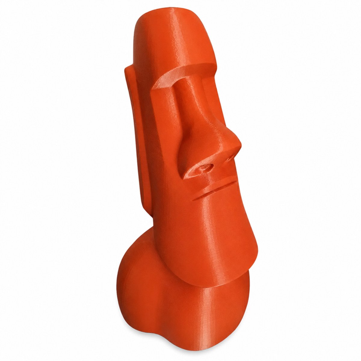 Moai Beeld Spaarpot - Design Piggy Bank - Decoratieve Geldpot Voor Kinderen En Volwassenen - Modern Paaseiland Beeld - Unieke Cadeau Ideeën - 15 X 13 X 22 CM - Oranje