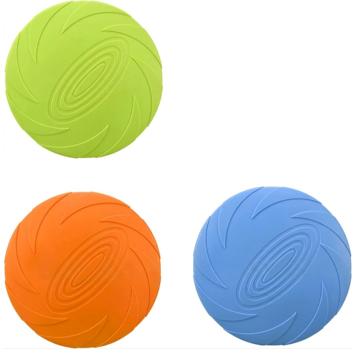 Frisbee Hond - Frisbee voor Honden - Zacht & Drijvend - Hondenspeelgoed - Frisbees - Zomer - Buitenspeelgoed - Voor alle Honden - Speelgoed voor Huisdieren - Huisdier Frisbee - Puppy Trainingsschijf - Blauw, Groen, Oranje - 3 Stuks - van Imperatoris