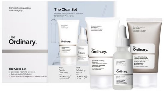 The Ordinary - Skincare Set Vrouwen - Hydraterende Gezichtscrème 30 ml + Reinigingsschuim 50 ml + Serum 30 ml - Giftset Vrouw - Geschenkset - Cadeaudoos - Geschenkdoos - Cadeaus - Dagcrème - Creme - Gezichtsreiniger - Face Wash - Scrub - Moisturizer