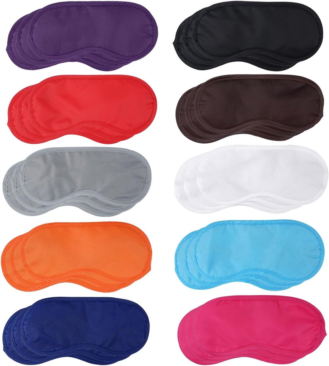 30 Stuks Oogmasker - Meerkleurig Slaapmasker voor Dutjes & Ploegendienst