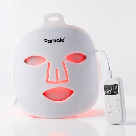 PARVALE® Led Masker Lichttherapie - Led Masker - Led Gezichtsmasker - Collageen Masker - Red Light Mask - Red Light Therapy - Rood Licht Masker - Red Light Therapy Face Mask